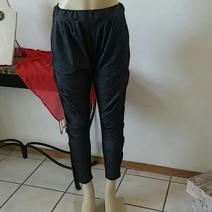 Other Mix ruched casual charcoal pants